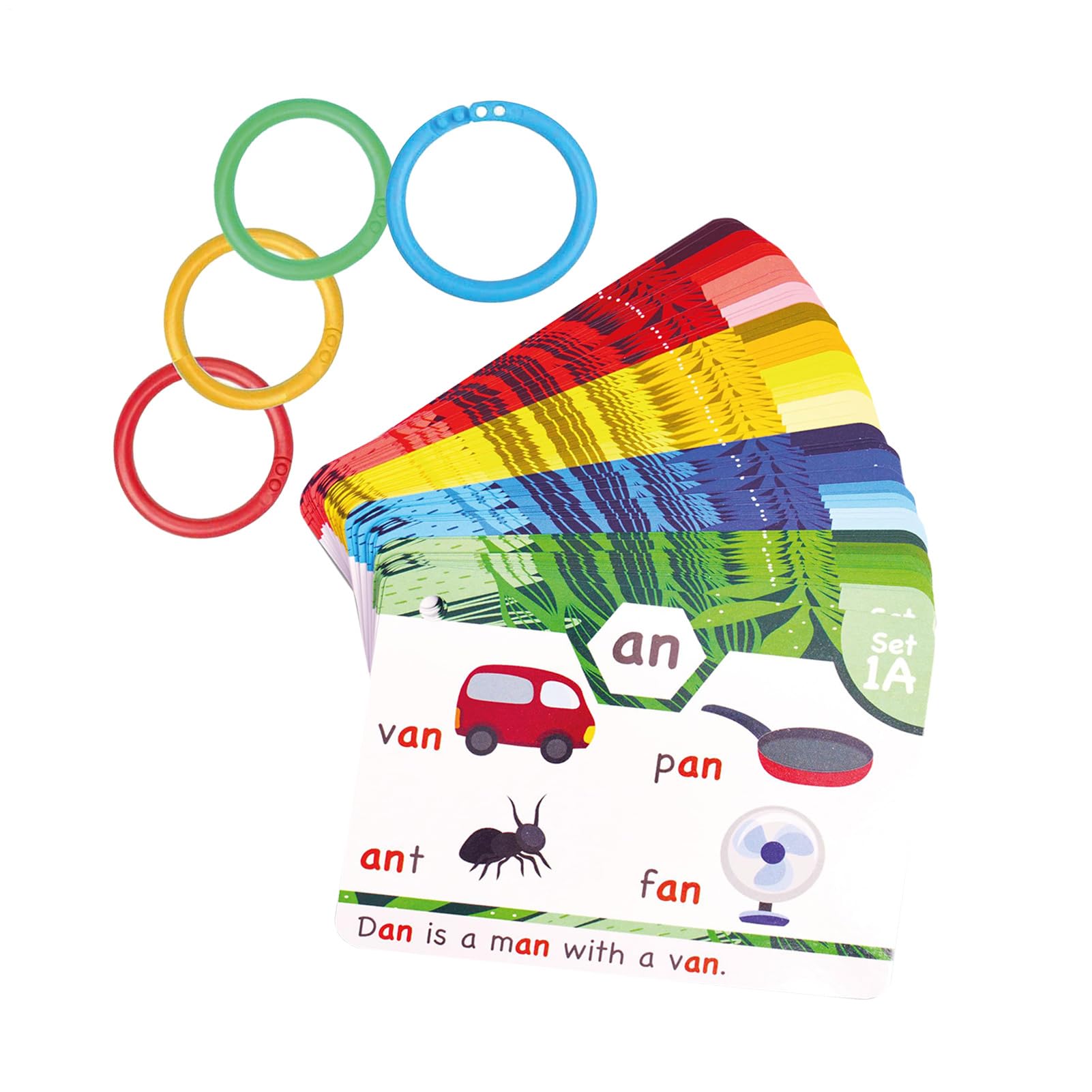 Phonics Set gioco di carte per l'apprendimento 'inglese | gioco e divertimento per bambini e adulti | Impara a leggere fonemi e parole | Connessioni consonanti CVC per consonanti a lunga vocale, 1