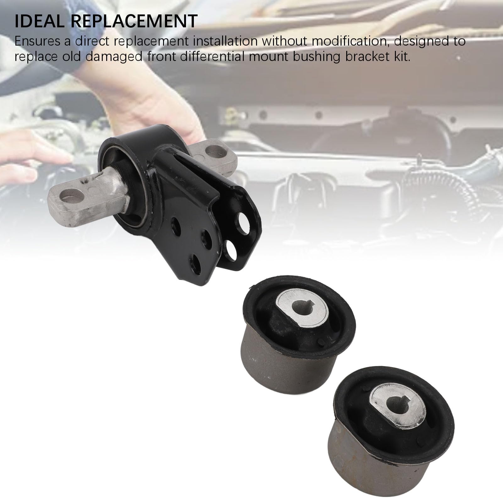 Conjunto de Montaje Diferencial Delantero 52089516AB 52114354AA 905-405 con Bujes de Eje de Acero Inoxidable de Silicona para el Comandante 2005-2010 2006-2010