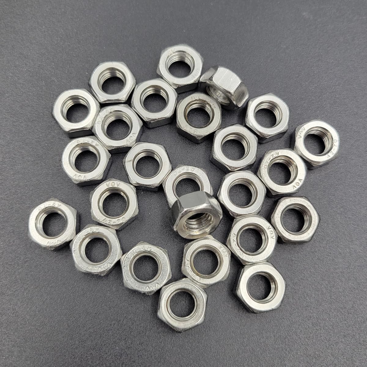 M8 Stainless Steel Hex Nuts - 30pcs -3 M8 Stainless Steel Hex Nuts - 30pcs -3