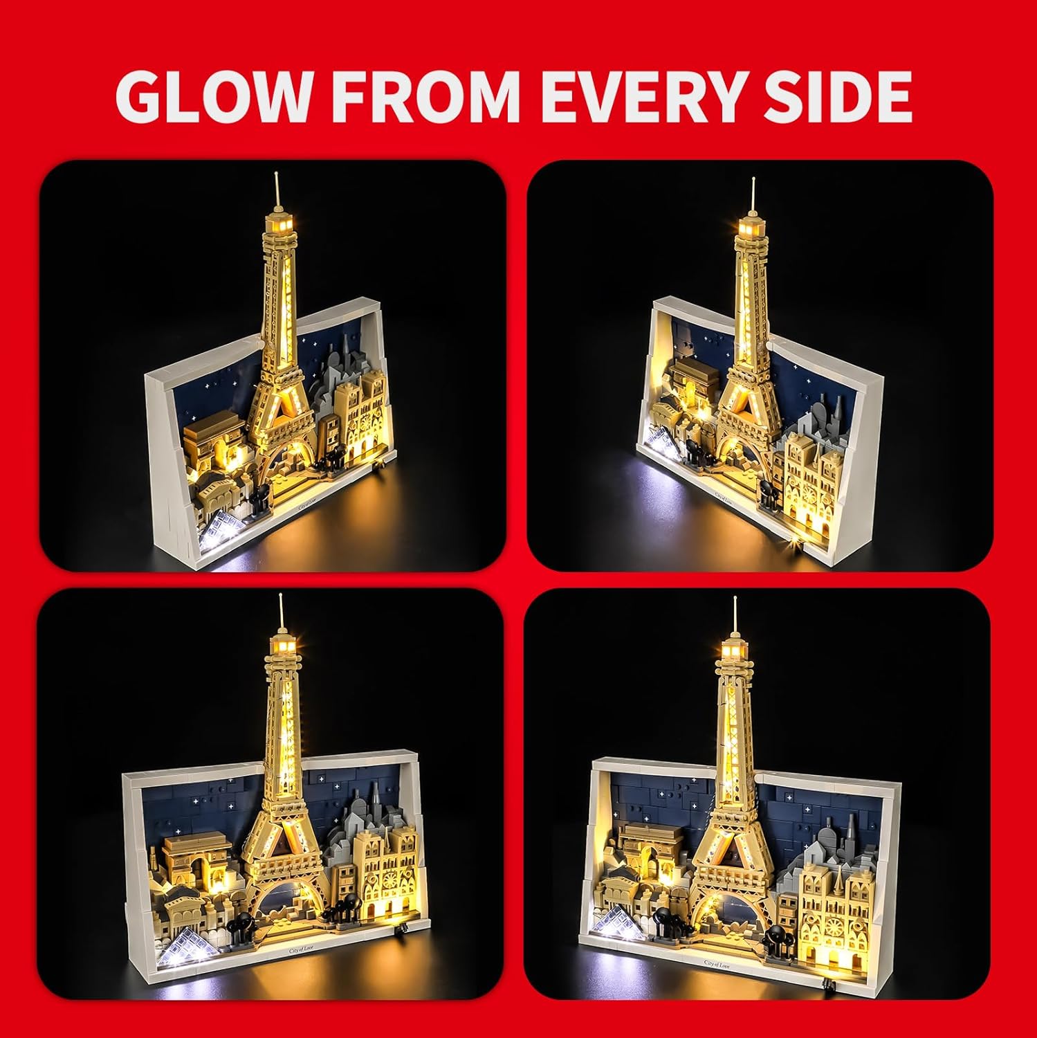 BRIKSMAX 2.0 Light Kit Compatible with Lego Architecture Paris – City of Love 21064 Building Sets- Original LED Lighting Kits (Accessories Only) for Display, Gifts & Collectors