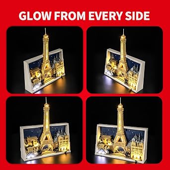 BRIKSMAX 2.0 Light Kit Compatible with Lego Architecture Paris City of Love 21064 Building Sets- Original LED Lighting Kits (Accessories Only) for Display, Gifts & Collectors
