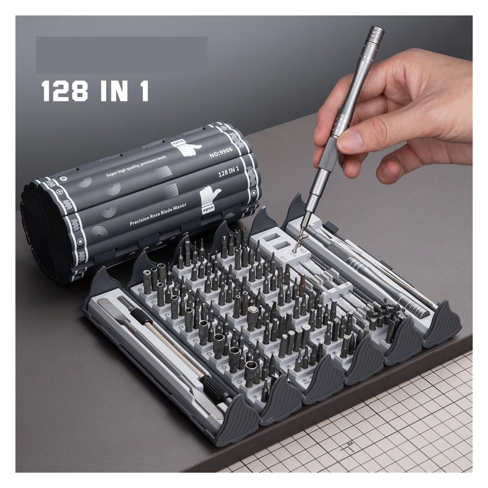 128-in-1-Präzisions-Magnetschraubendreher-Bit-Set for Kamera-Computer-Handy-Reparatur