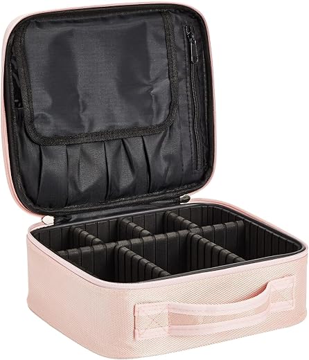 SHAMAX® Professional Makeup Case Organizer Bag for Women Cosmetic Bag for Makeup Storage Vanity Bag for Cosmetics, Travel ...