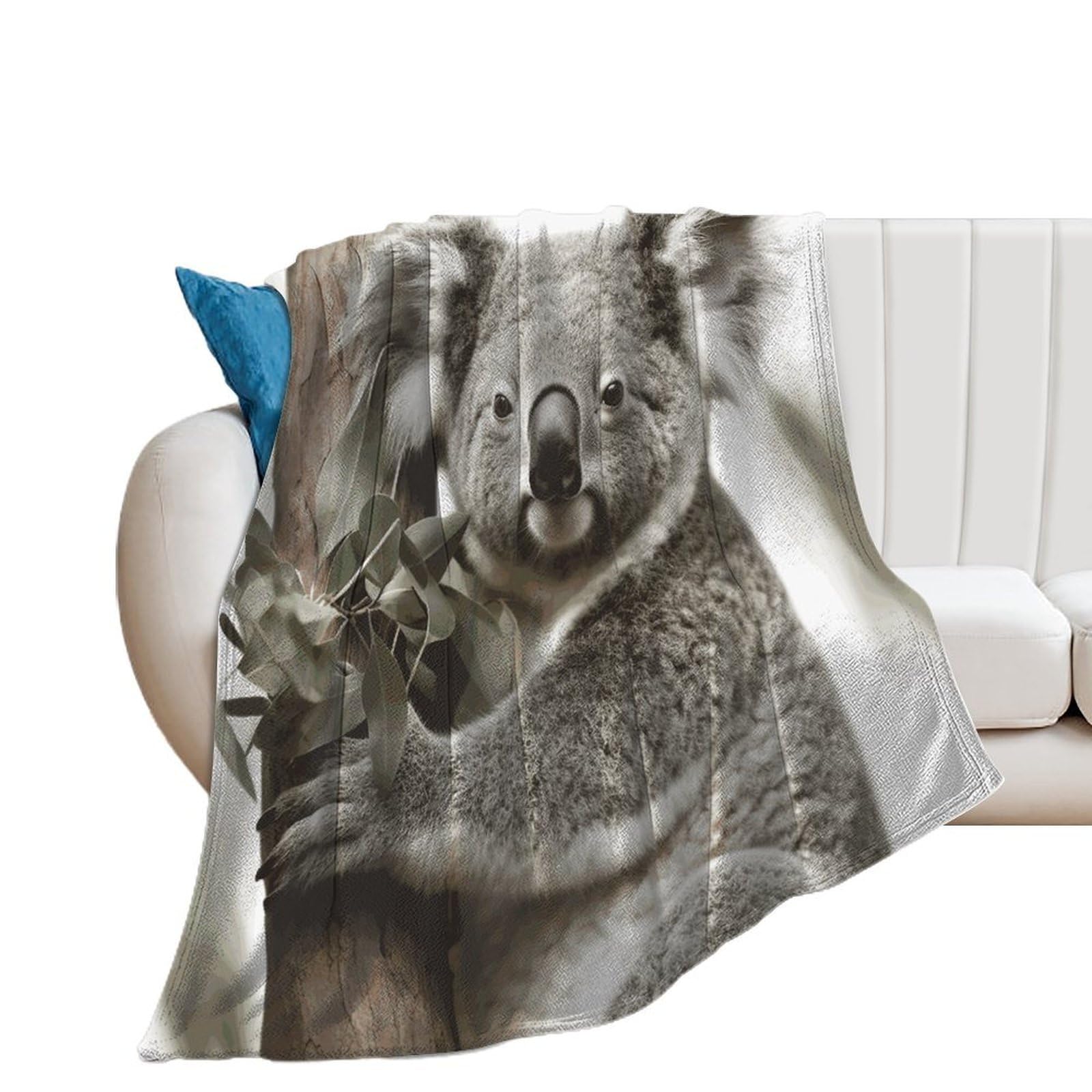 Koala Throw Blanket for Couch Super Soft Warm Lightweight Throw Blankets Cozy Flannel Bed Blanket Cute Decorative Blankets for All Seasons Home Decor Gift 30"*40"（76 * 100cm）