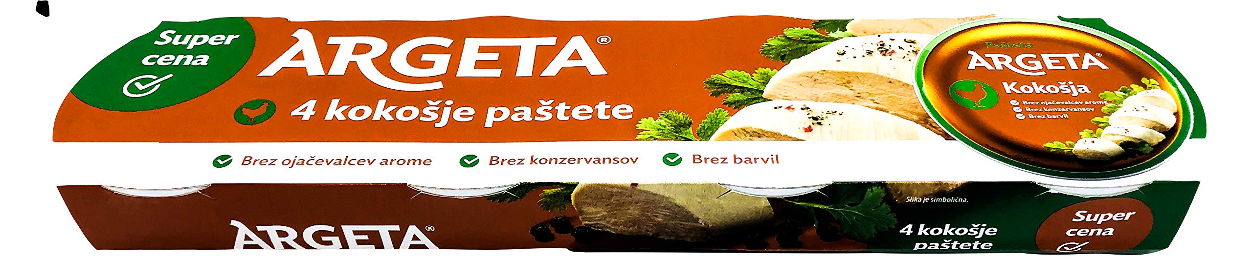 Argeta Patè Sans conservateurs en bocal (Coffret Cadeau Poulet 12 Boîtes 95 gr, 95 Grammes)