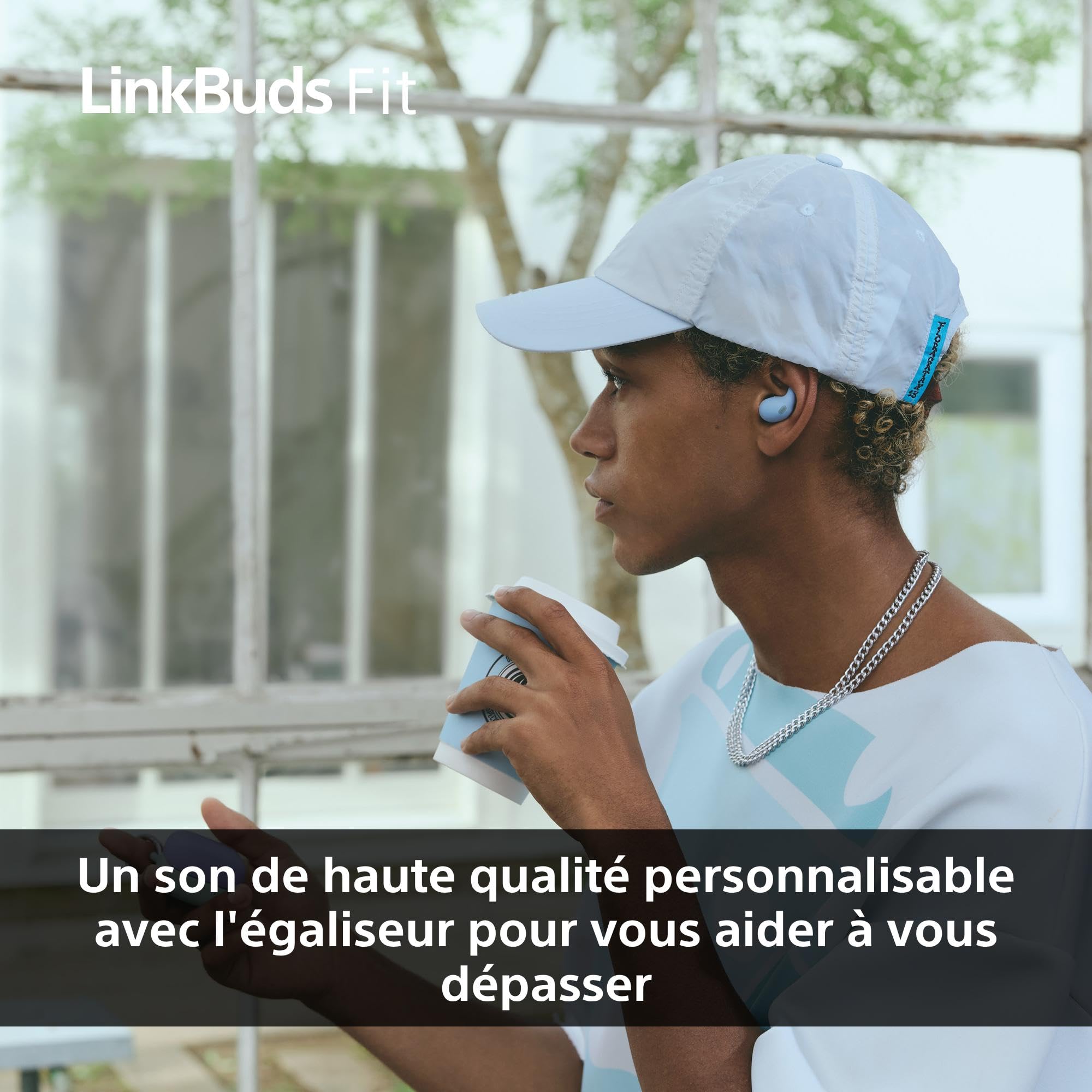 Sony LinkBuds Fit - Ecouteurs Bluetooth sans Fil à réduction de Bruit - Confortables, IPX4, Hi-Res Audio, Mode Ambient Sound, 21h d'autonomie, Connexion multipoint, iOS et Android - Vert