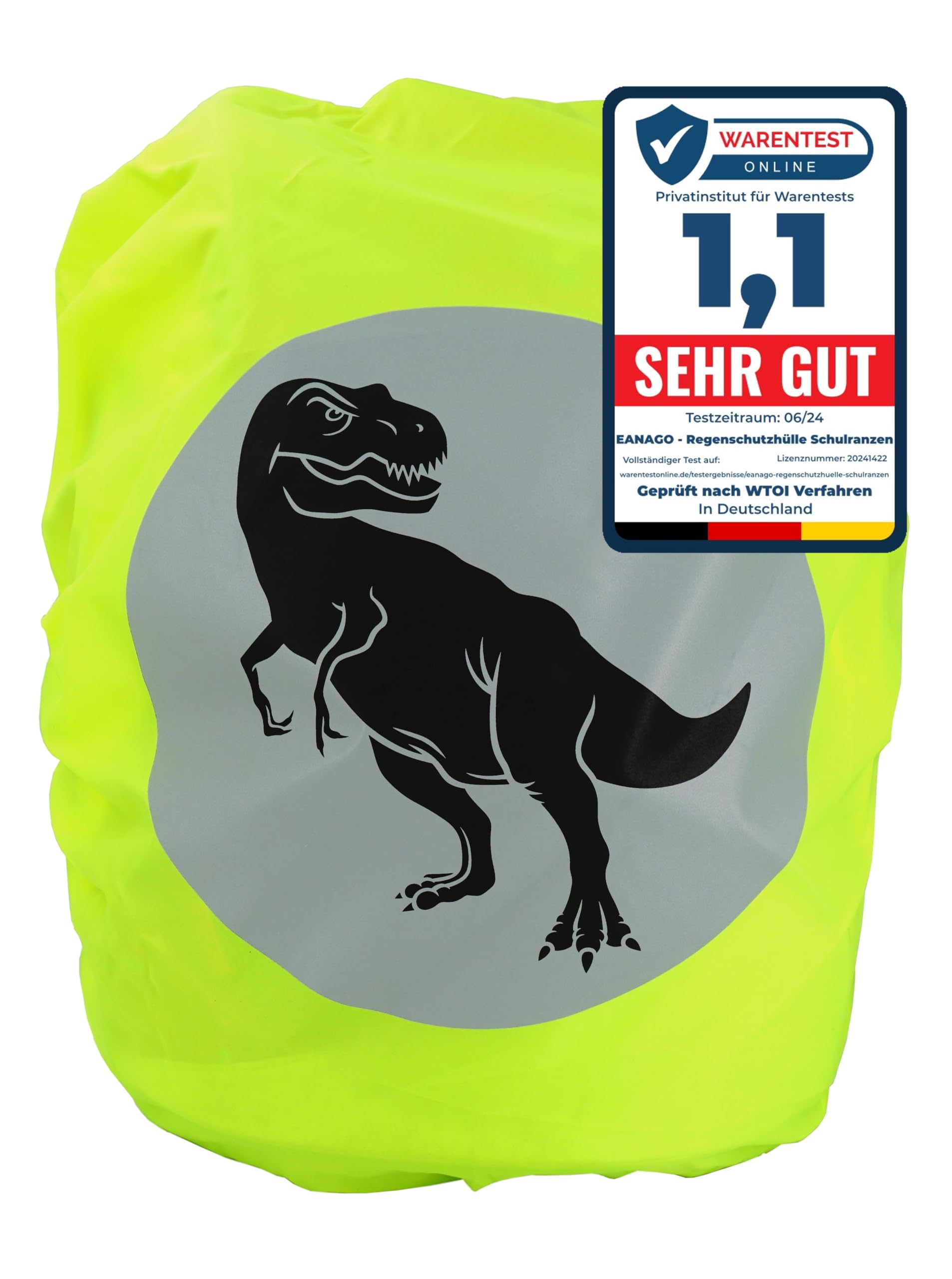 EANAGO 100% waterproof kids backpack rain cover – highly reflective school bag protector for school kids – lightweight & durable - giant reflector to increase safety