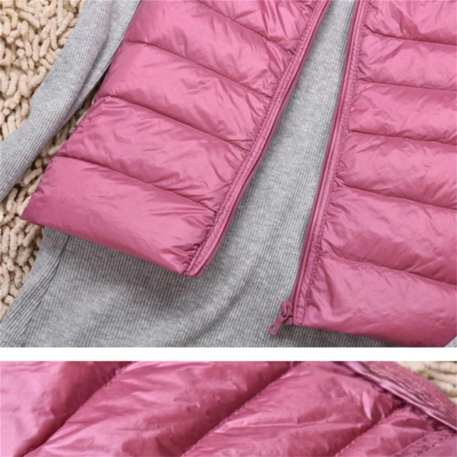 MdybF Chaleco Mujer Chaleco Térmico De Invierno Chaqueta Cuello Alto Chaleco Sin Mangas De Invierno Chaleco Corto