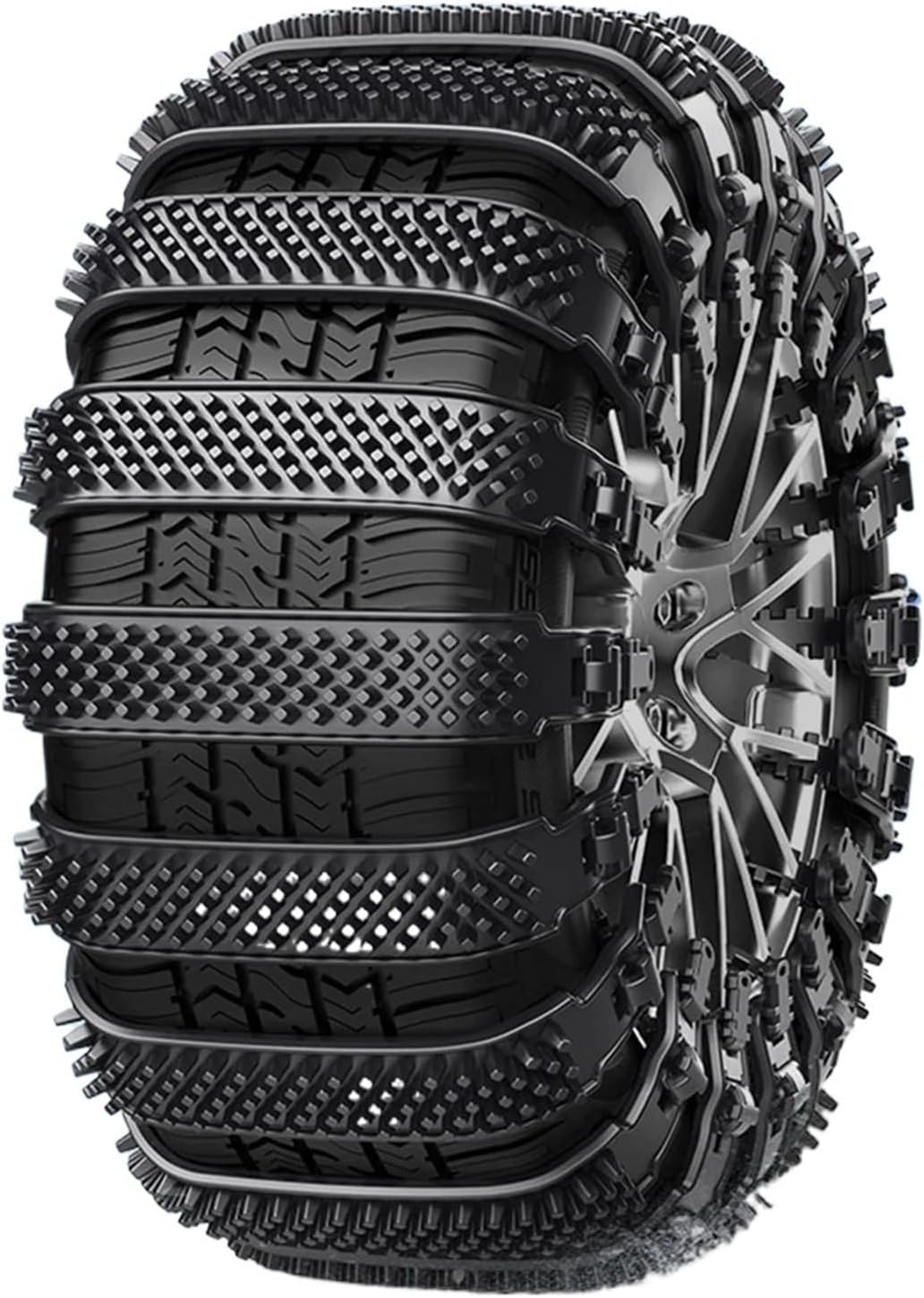 20pcs/set Car Tyres Slip Snow Chain Easily Mount Winter Security Chain Portable SUV Trucks ATV Lightweight(20pcs black)