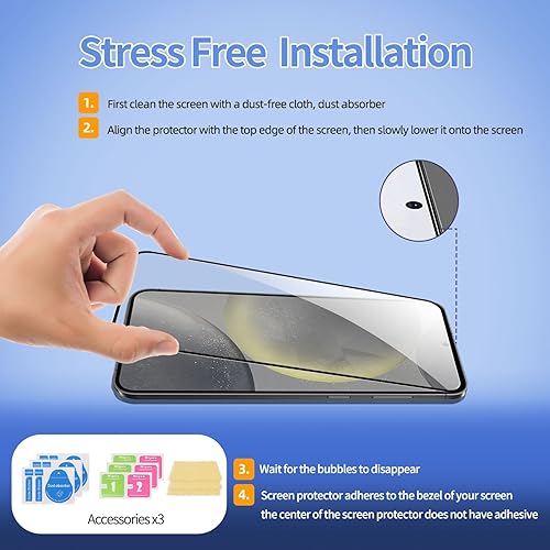 Vista 58 de Paquete de 3 protectores de pantalla de vidrio templado curvado aplicables para Samsung Galaxy S21 Ultra 5G de 6.8 pulgadas, compatible