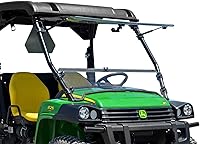Vista 1 de SuperATV Heavy Duty Scratch Resistant 3-in-1 Flip Windshield Compatible With John Deere Gator HPX & XUV Models Can be Set to Open, Vented Or