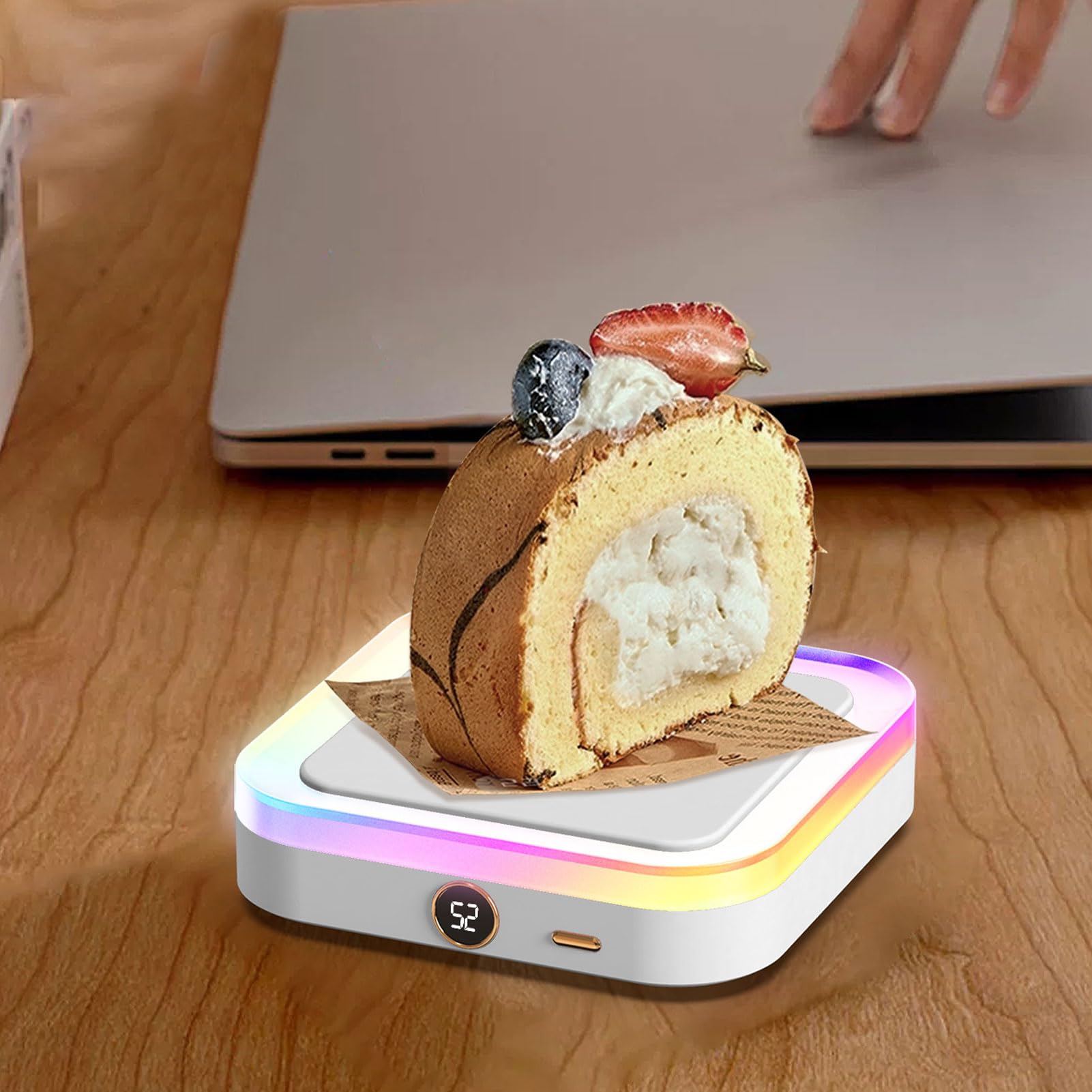 Chauffe-tasse à Café, 3 Réglages De Température, Sans Fil, Rechargeable Par USB, Avec Lumières, Plaque Chauffante électrique Portable Universelle Pour