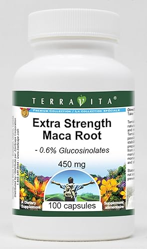 Raíz de Maca Extra Strength - 0.6% Glucosinolatos - 450 mg (100 Cápsulas, ZIN 512870) - Paquete de 3