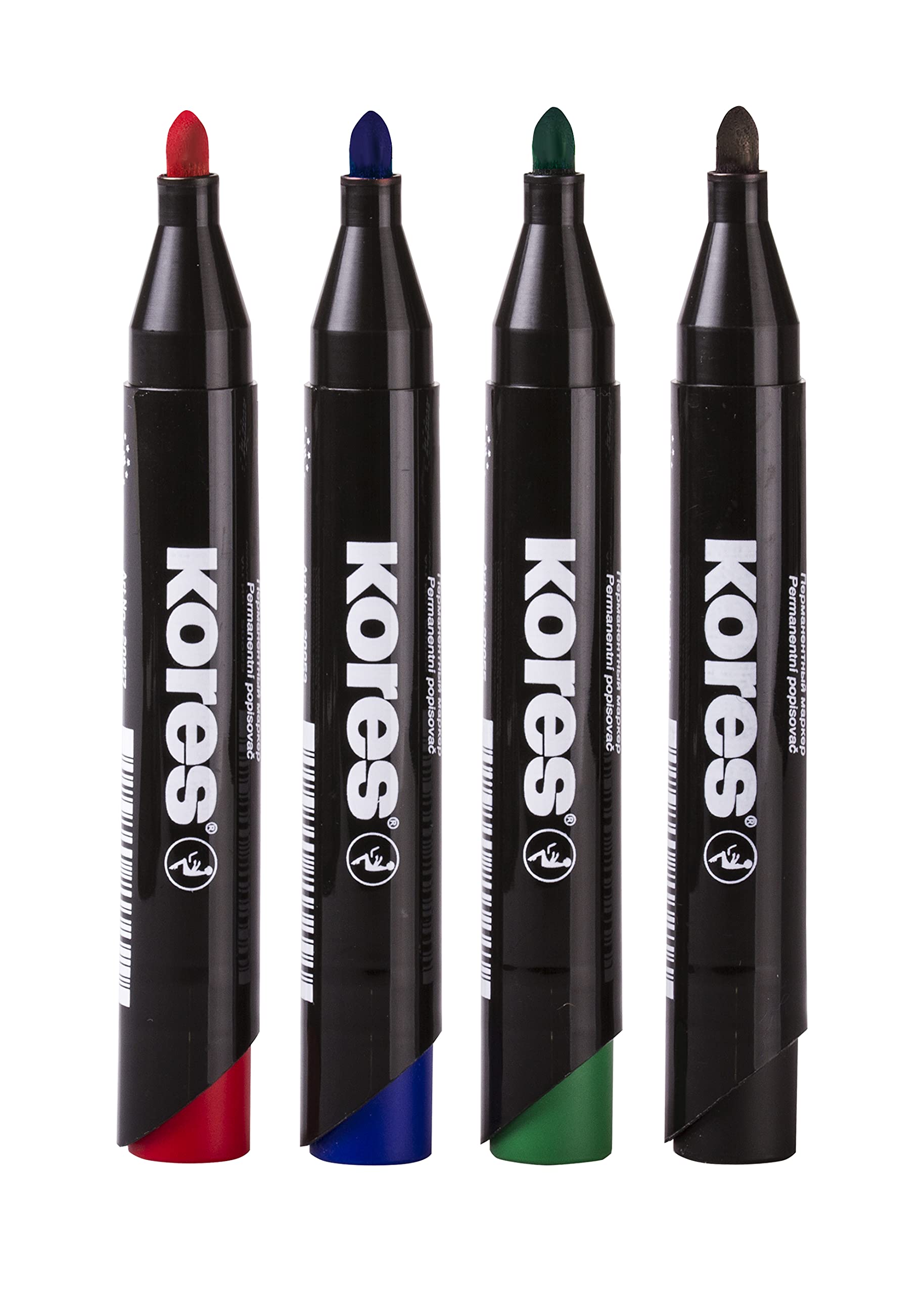 Kores XP1 4 adet Marker kalıcı yuvarlak uçlu çeşitli renklerde