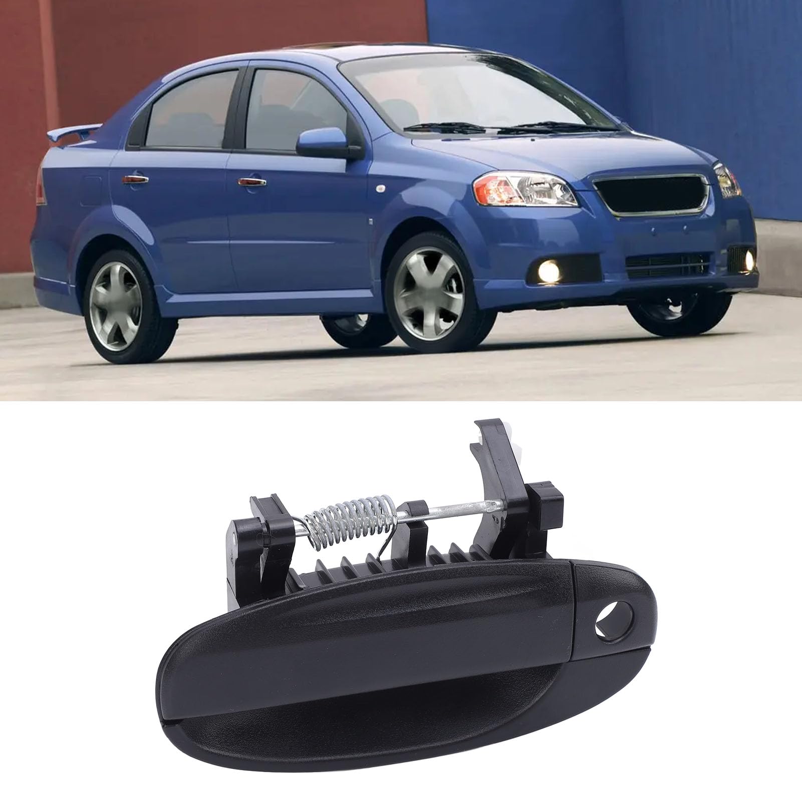 Przedni Lewy Wygodny Uchwyt Zewnętrzny Klamka 96541631 Zewnętrzna Klamki do Aveo Sedan Hatchback Kalos