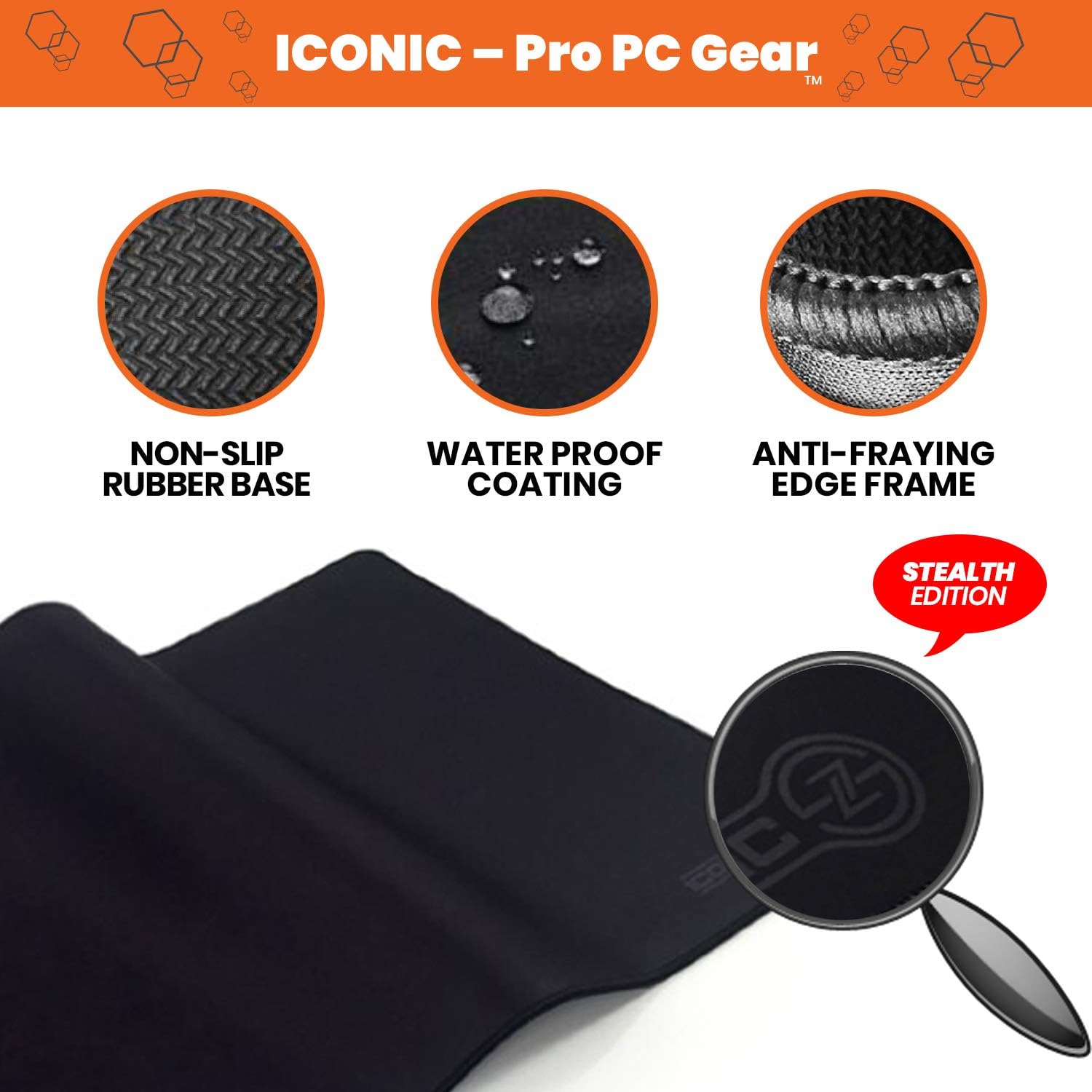 Hоt Dеаlѕ ICONIC – Pro PC Gear Gaming Mouse Pad with Stitched Edges (39 x 15.5 x 0.16) Inches- XXL Extra Large Gaming Desk Black Cloth Mousepad - Non-Slip Rubber Base Thickness Stealth Edition Prоmо Dіѕсоunt Uр Tо 70% оƒƒ ICONIC – Pro PC Gear Gaming Mouse Pad with Stitched Edges (39 x 15.5 x 0.16) Inches- XXL Extra Large Gaming Desk Black Cloth Mousepad - Non-Slip Rubber Base Thickness Stealth Edition