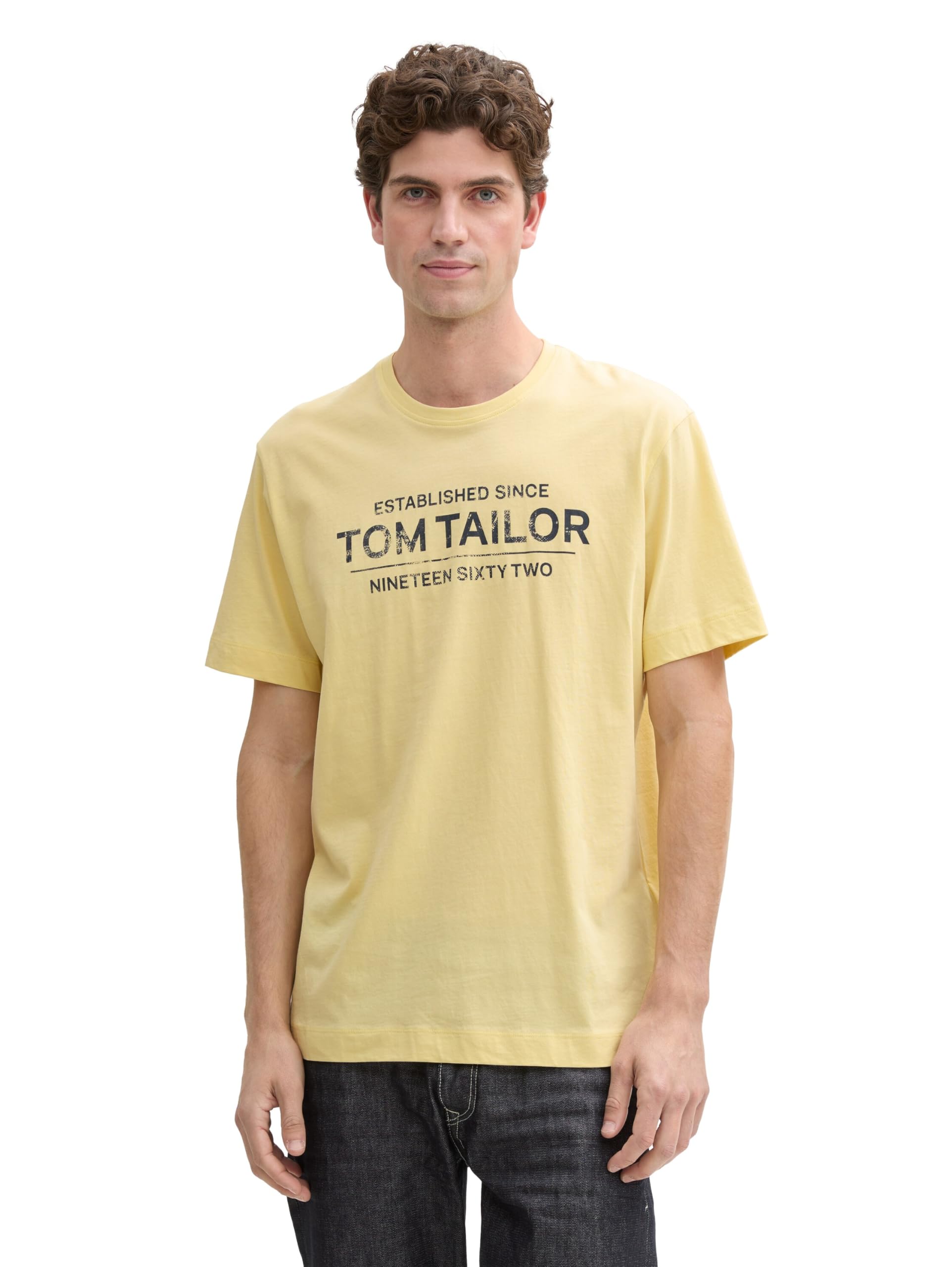 TOM TAILOR Herren T-Shirt mit Logo-Print