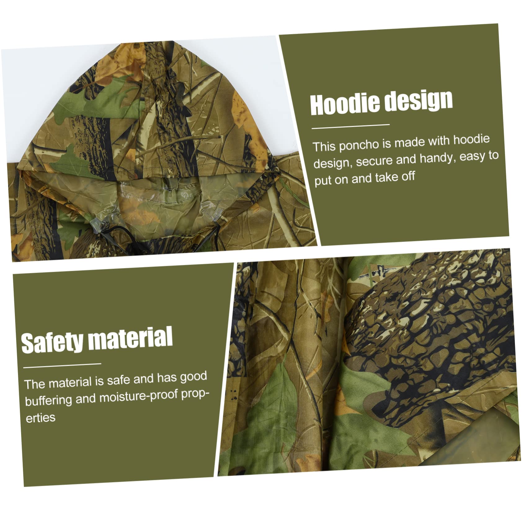 FOMIYES Poncho de Pluie Accessoire Pluie Décorative Poncho Militaire Résistant à L'usure Polyester et Pvc Rapide Séchage pour Activités en Plein Air
