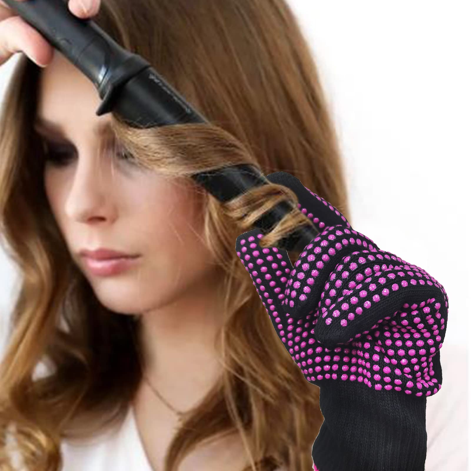 SZXMDKH Gants de coiffure résistants à la chaleur - Gants professionnels résistants à la chaleur avec picots en silicone pour outils de coiffure, fer à friser et fer plat