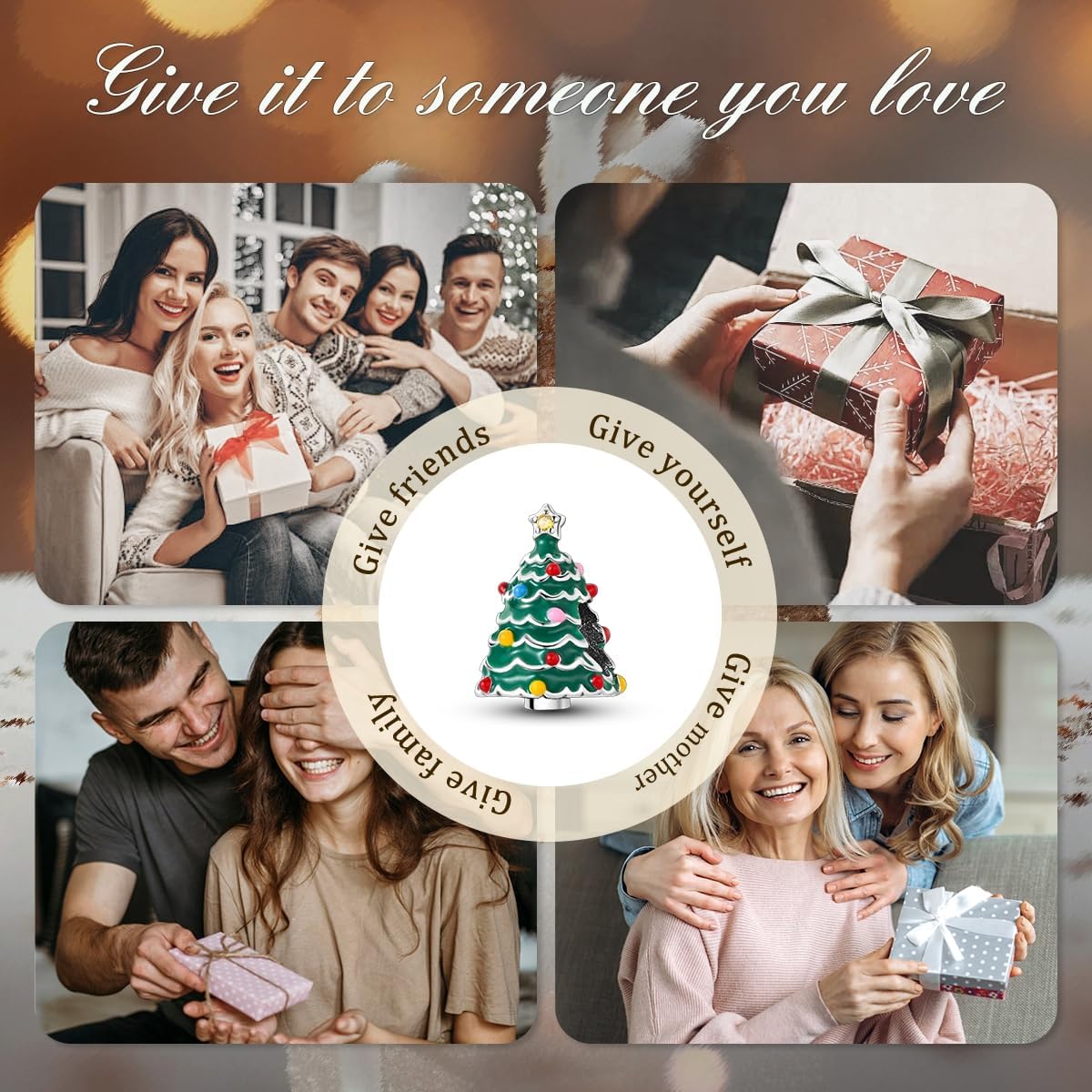 Hapour 925 Sterling Silver Charms for Bracelets Necklaces, Xmas Santa Snowman Snowflake Dangle Charm Pendant Christmas Tree Beads Gift for Women Her - Image 6