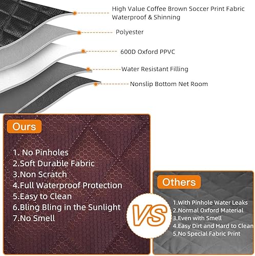 Miniatura 3 de Funda de asiento de automóvil para perros para niños, protector de asiento trasero de piel antiadherente para mascotas, antideslizante, impermeable,