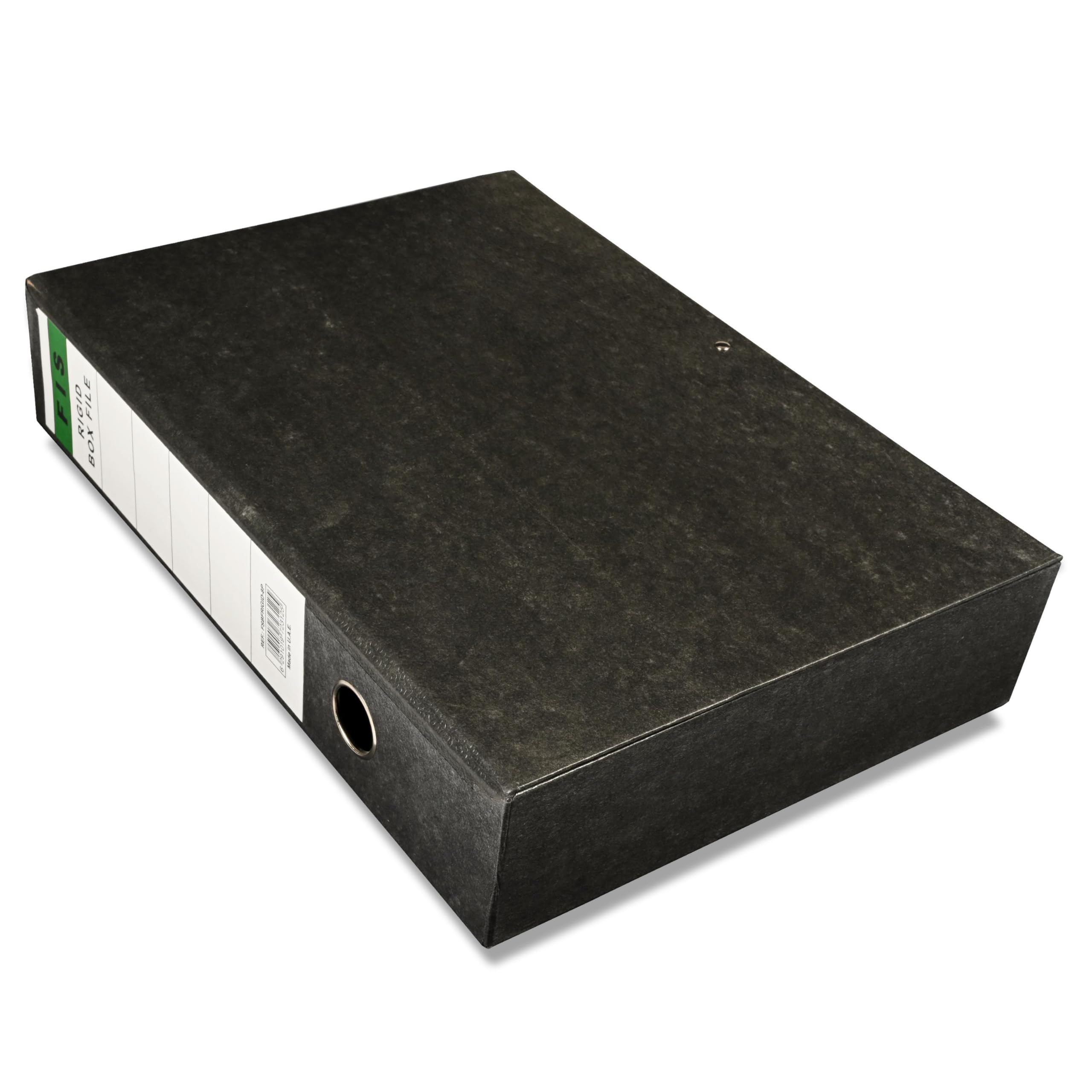 FIS® Laminated Rigid Box Files, Foolscap Size(210x330mm), 8cm Spine Size, Metal Mechanism, 1 Piece, Marble Grey Color-FSBFRIGID-8