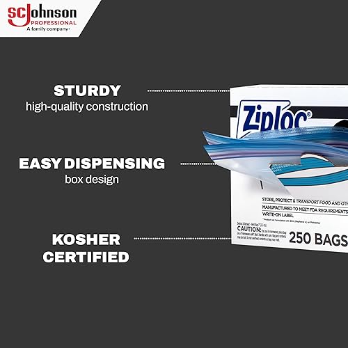 Miniatura 3 de Ziploc® - Bolsas para congelador y almacenamiento, 1 galón, caja de 250 bolsas