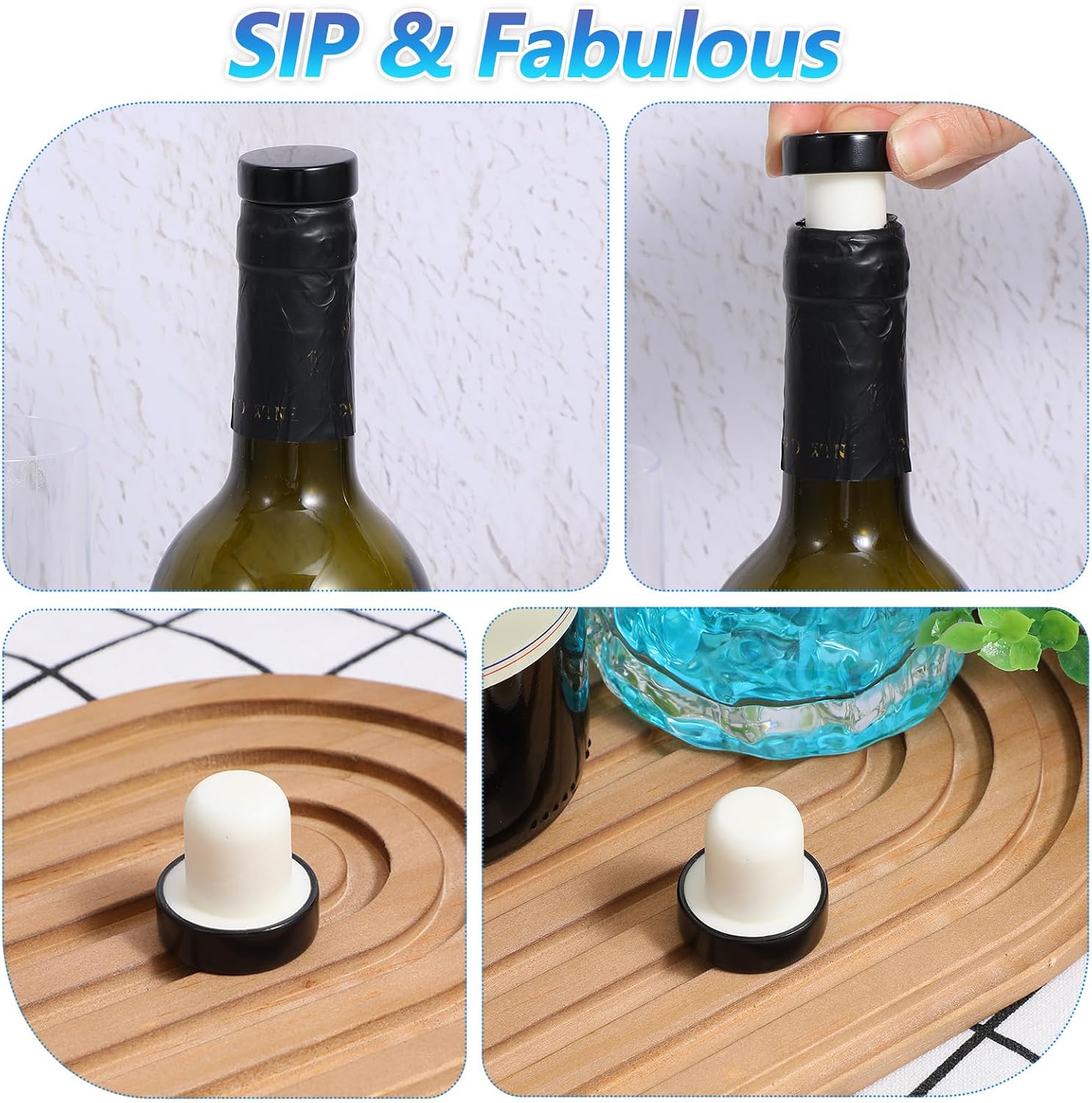 144 PCS T-shaped Stopper Cork Wine Bottle Stoppers, Bulk Reusable Wine Sealing Stopper, Wine Bottle Corks Plugs for Beer Bottles DIY Craft