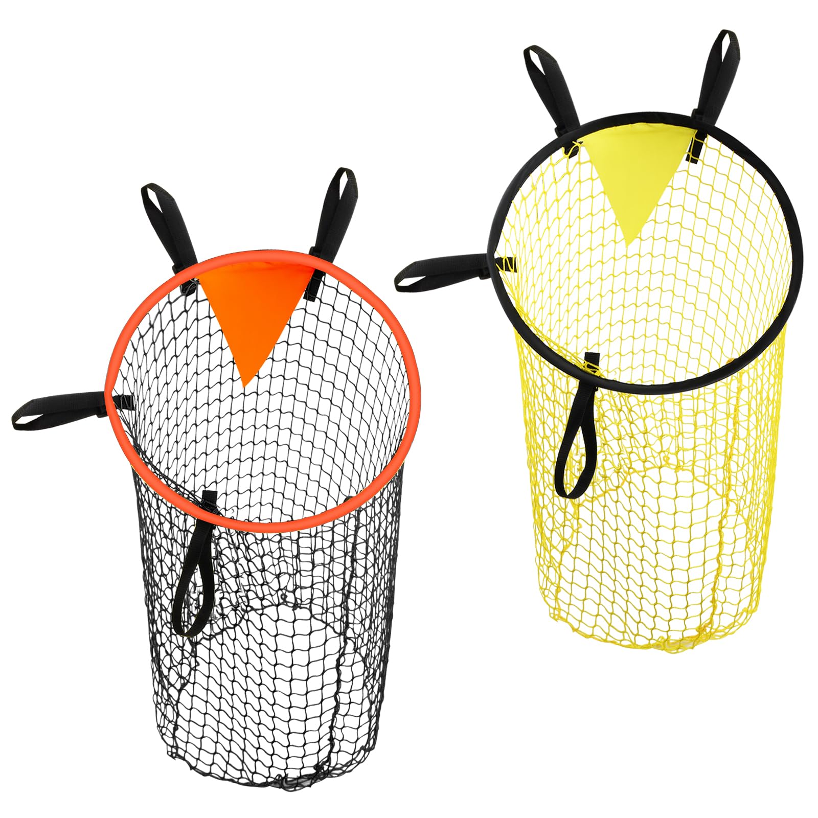 Rapidbok 2 Piezas Portería de Fútbol Plegable, Red de Fútbol para Niños y Adultos, Porteria Futbol Entrenamiento con Correas Ajustables para Precisión Entrenamiento, Tiros
