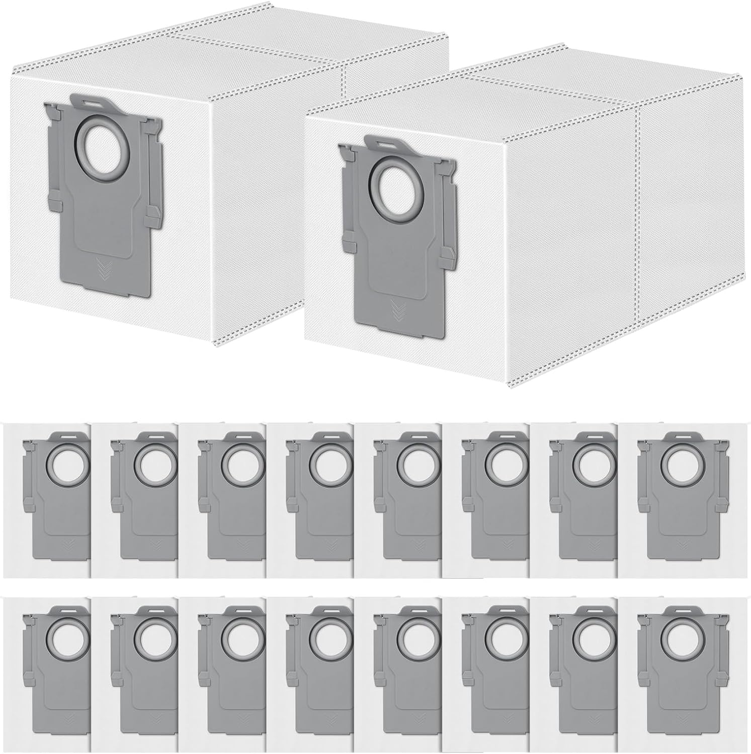 18 Pack Dust Bag for Roborock Qrevo QV 35A/S5V/Saros 10R/20/Qrevo Edge/S5A/CurvX/S/Pro/Plus/Curv/2 Flow/S5X/S8 MaxV/QX Vacuum Cleaner, 3 L Large Capacity Disposable Bags Replacement