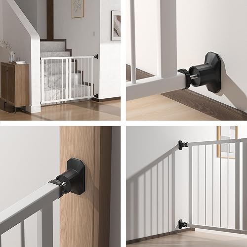 Miniatura 4 de ICERO - Protector de pared extensor de puerta para bebé, kit de extensión de puertas montadas a presión, extiende puertas de seguridad para niños de