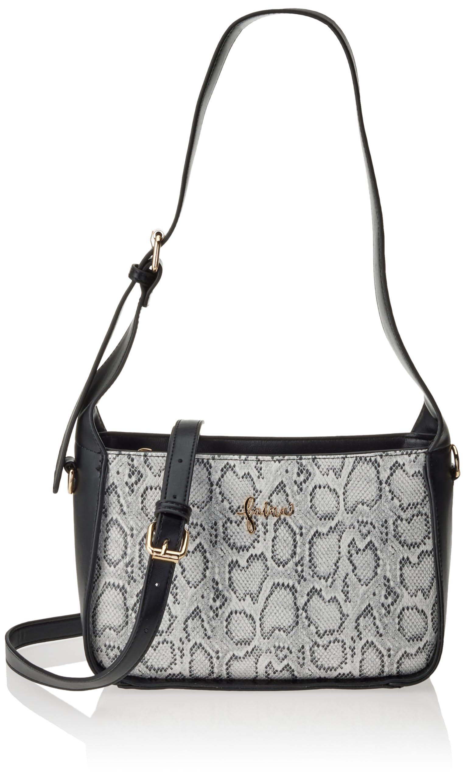 caspio Women's Shoulder Bag, White Black, One Size