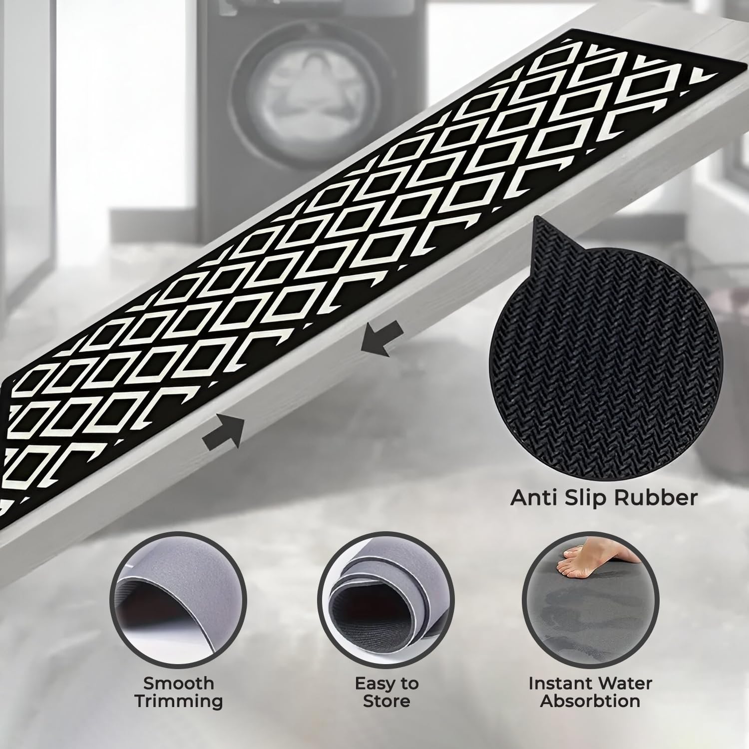 MAXOSHINE Kitchen Runners - Anti-Slip & Waterproof -7