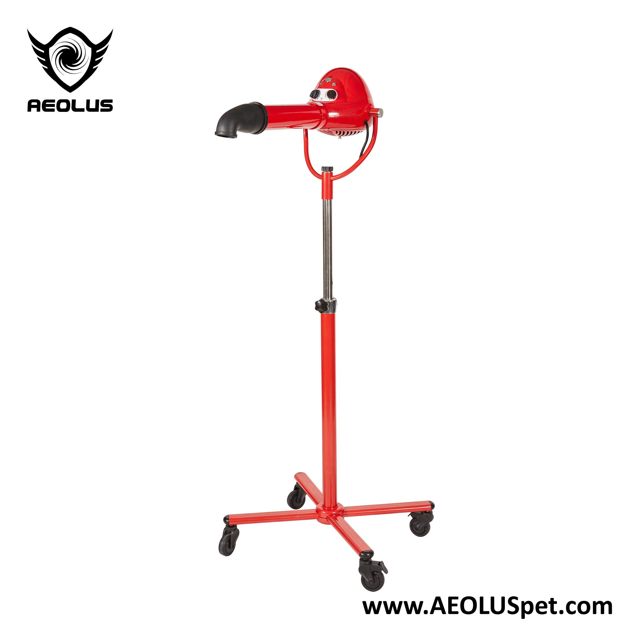 AEOLUSPowerful But Quiet Ionic Stand Finishing Dryer for Dog Grooming TD-906 (Red)