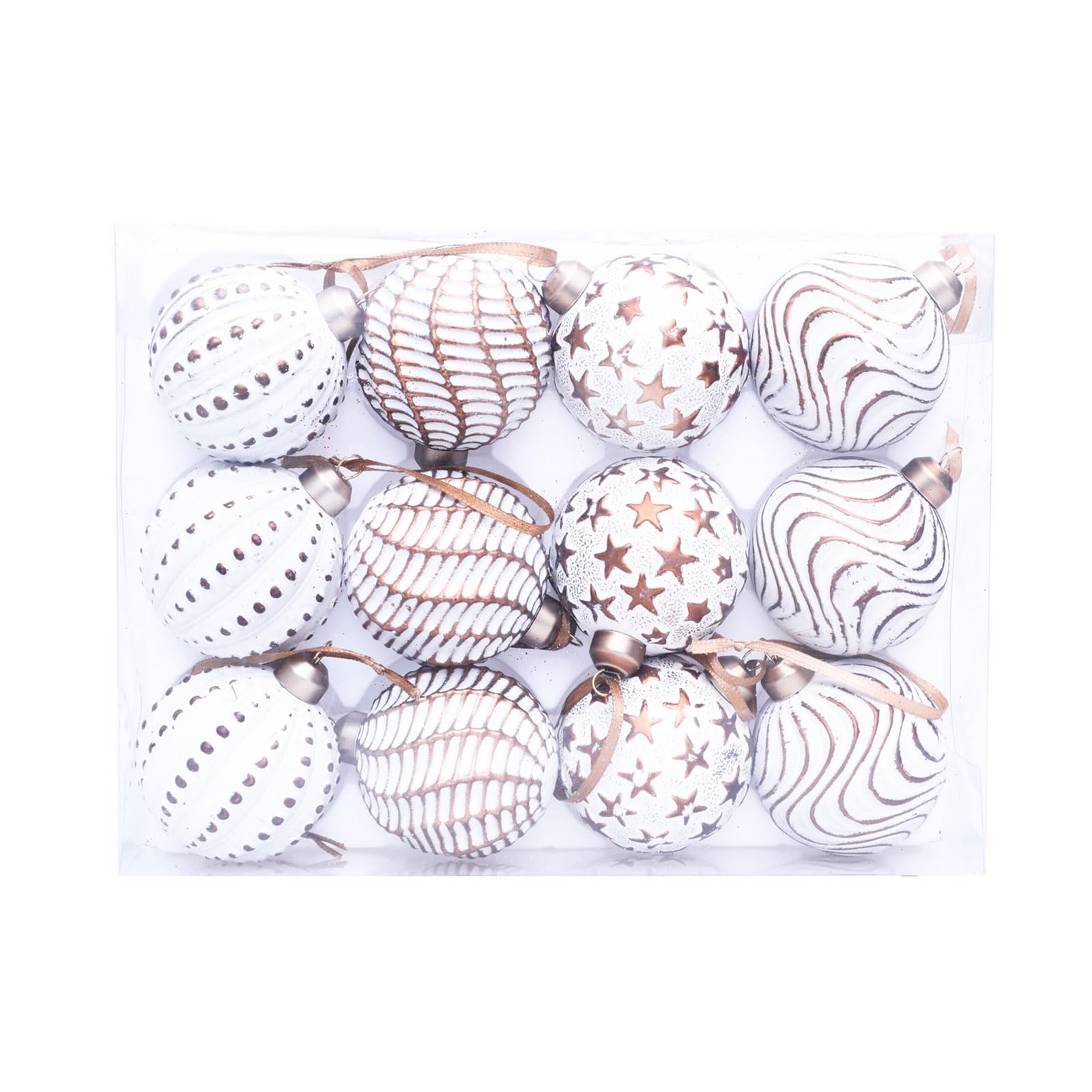 Collection of 12 Unique Retro Christmas Sphere Decorations to Enhances Your Holiday Cheering Party Hanging Decors Celebratory Tree Hanging Ball