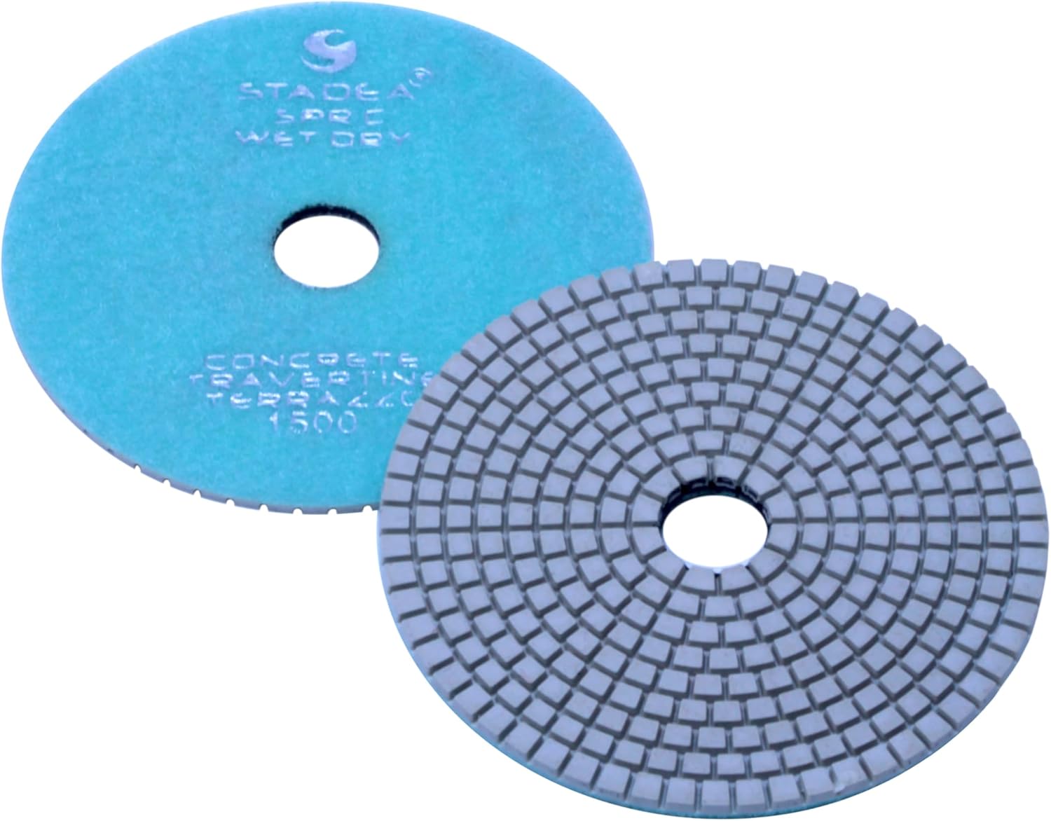 Stadea PPD121N 7" Dry Diamond Polishing Pads for Concrete Travertine Marble Terrazzo Floor Edges Countertop Polishing - Grit 30, Series Super C