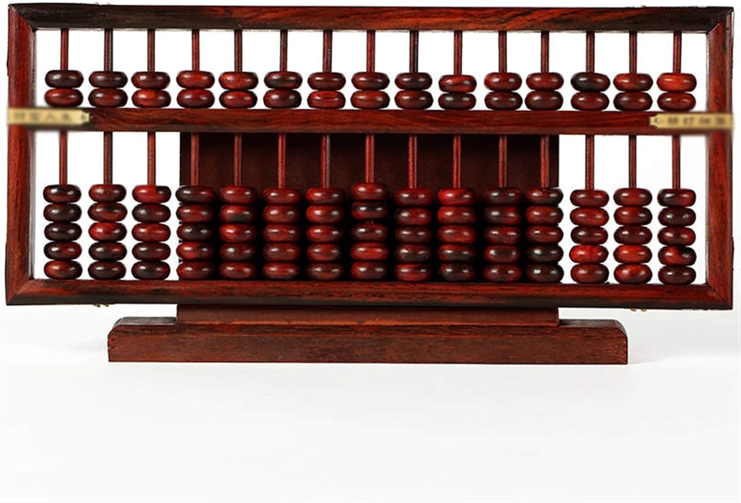 Vintage-Style Abacus, Wooden Abacus,Mahogany Carving Crafts Ornaments 17-Position Rosewood with Base and Gift Box