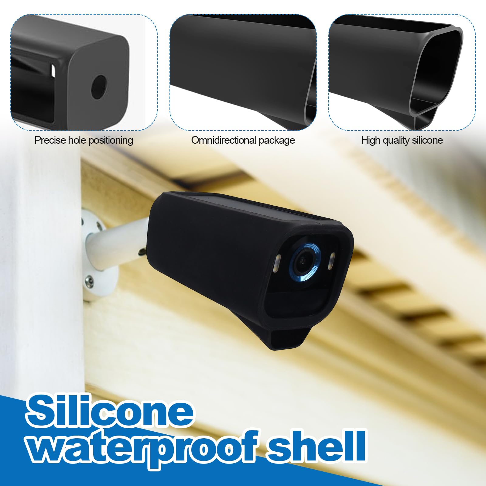 Etui ochronne do Eufy Security eufyCam S3 Pro, 2 sztuki, odporne na warunki atmosferyczne etui ochronne do kamery bezpieczeństwa Eufycam S3 Pro (czarne)