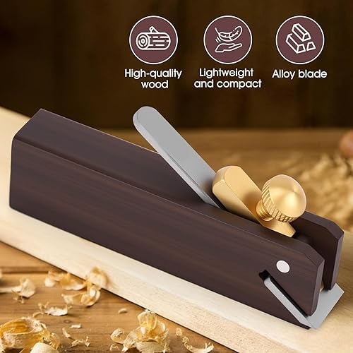 Miniatura 4 de Mini Wood Planer, 3 inch Wood Hand Planer Ebony Woodworking Plane for Planing Smoothing Flat Bottom Trimming Perfect for Carpenter DIY Cutting Tool