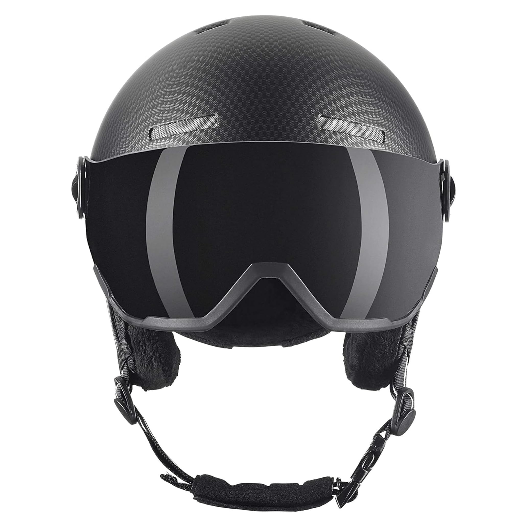 BLACK CREVICE Casque de Ski Kaprun I Casque de Ski avec visière en Style Pilote en différentes Couleurs I Hommes & Femmes I Casque de Snowboard Unisexe I Respirant I Taille réglable