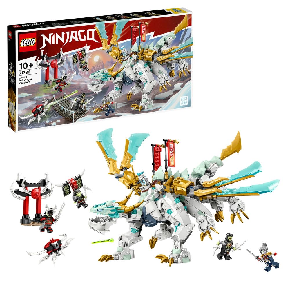 LEGO NINJAGO 71786 Zane's Ice Dragon Creature Building Toy Set