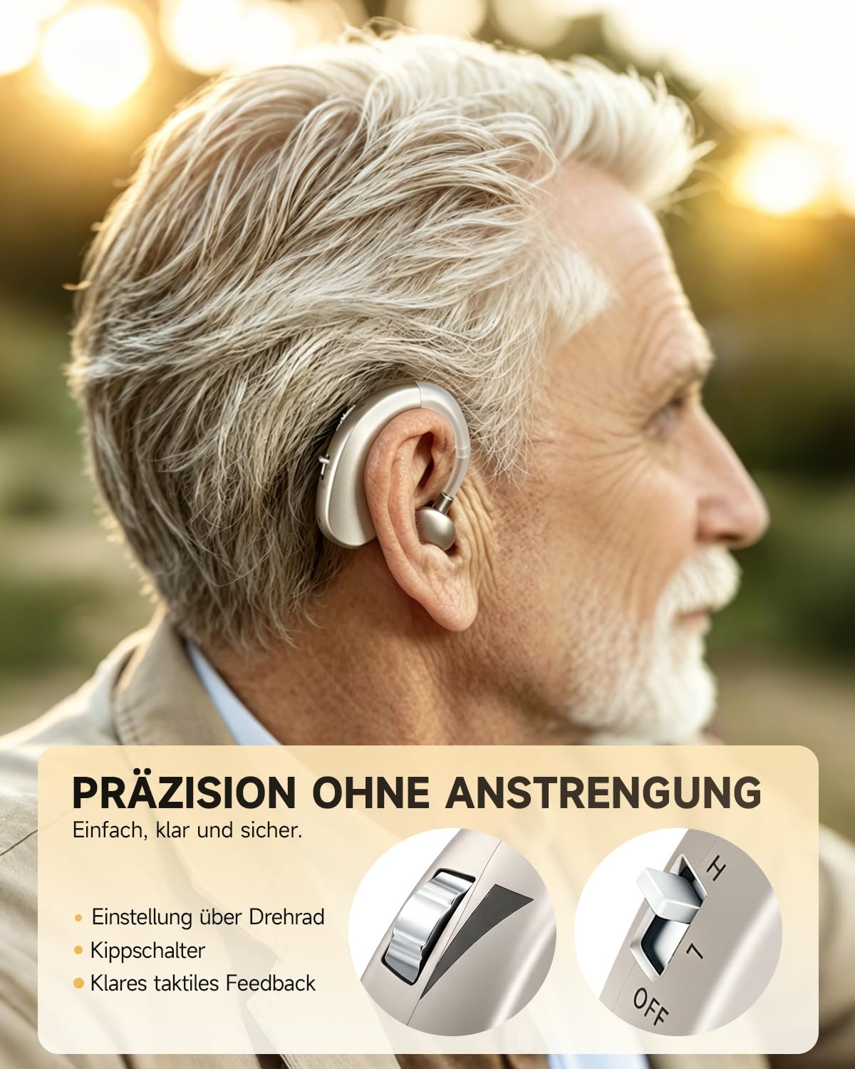 dispositivo con reducción digital de ruido, ganchos para las orejas flexibles de TPE para una comodidad óptima, Carga Rápida USB-C, Autonomía 40h (Plata - 1 Unidad)