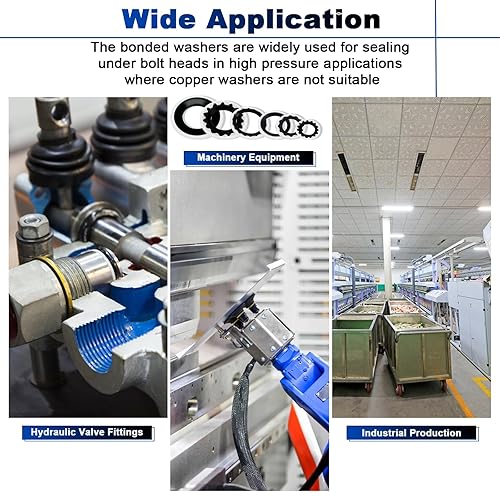 Miniatura 7 de Kit surtido de 50 piezas de arandelas de sellado AC, 6 tamaños de sistema de aire acondicionado, compresor de puerto, juntas de junta, reparaciones