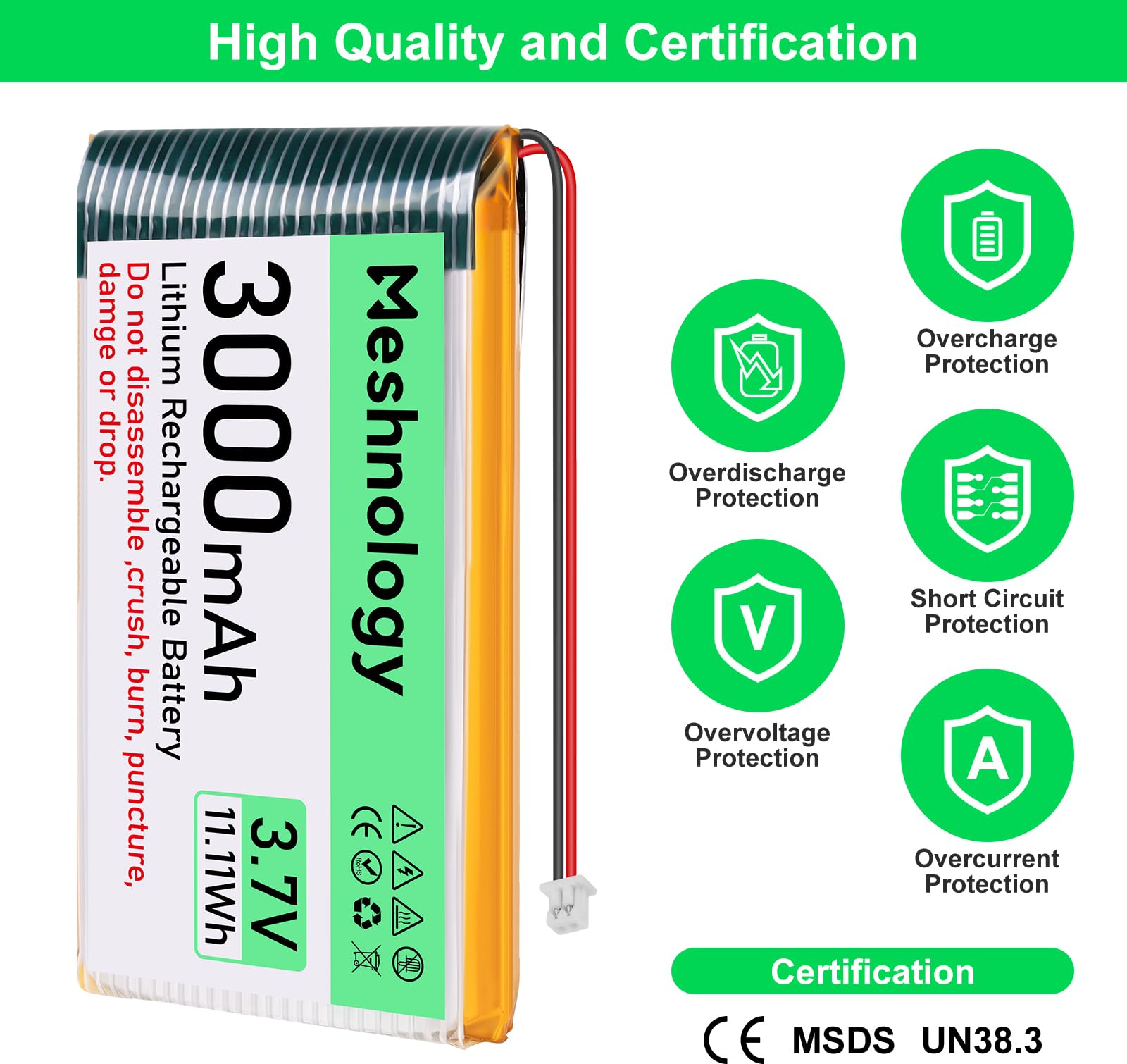 4PCS 3,7V 3000mAh Li Battery USB Cavo Carica Ar Duino - Dettaglio