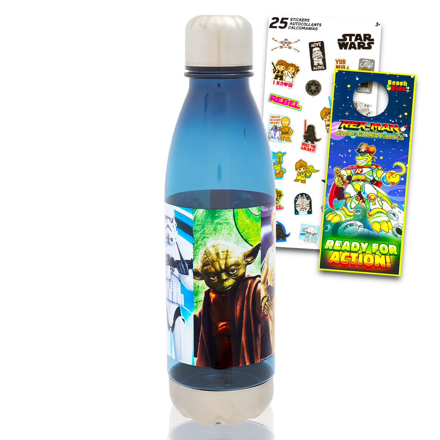 Star Wars Water Bottle School Supplies Set - Bundle of Stainless Steel Reusable Sports Tumbler Stickers More Star