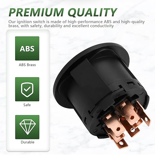 Miniatura 4 de Interruptor de encendido 4 posiciones para Craftsman, Husqvarna, AYP, Sears, Poulan Pro Riding Lawn Mower Tractor 193350 532193350