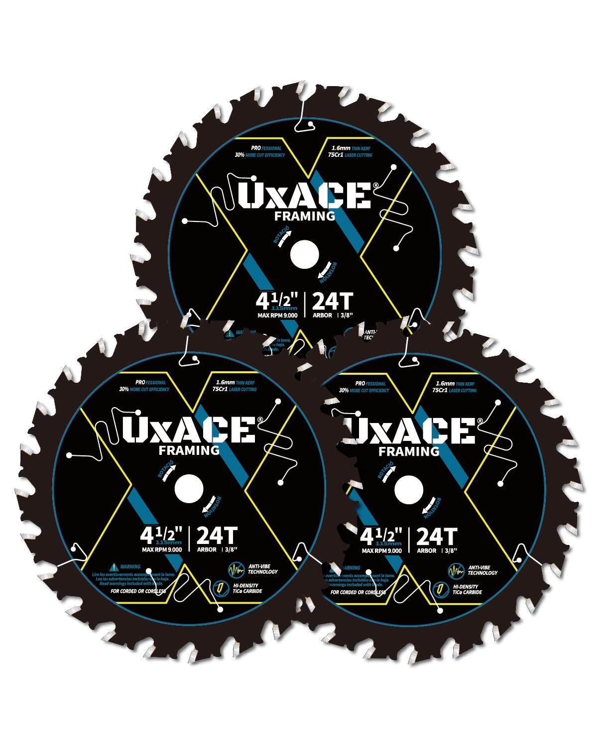 UXACE 60 Tooth Circular Saw Blade - Premium Wood Cutting -7 UXACE 60 Tooth Circular Saw Blade - Premium Wood Cutting -7