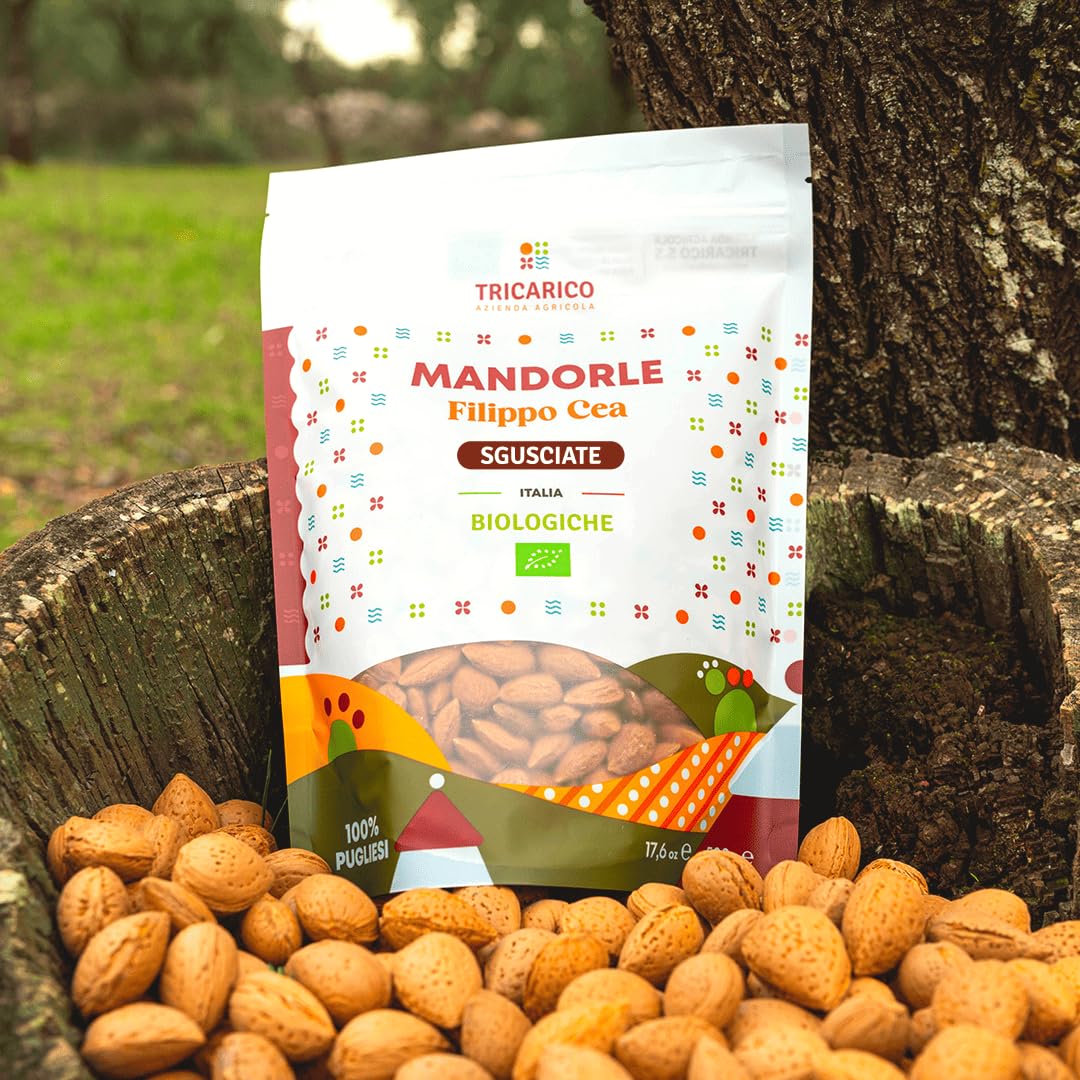 TRICARICO AZIENDA AGRICOLA - Mandorle BIO - Puglia - Toritto - 100% Filippo Cea - Sgusciate - 1 kg