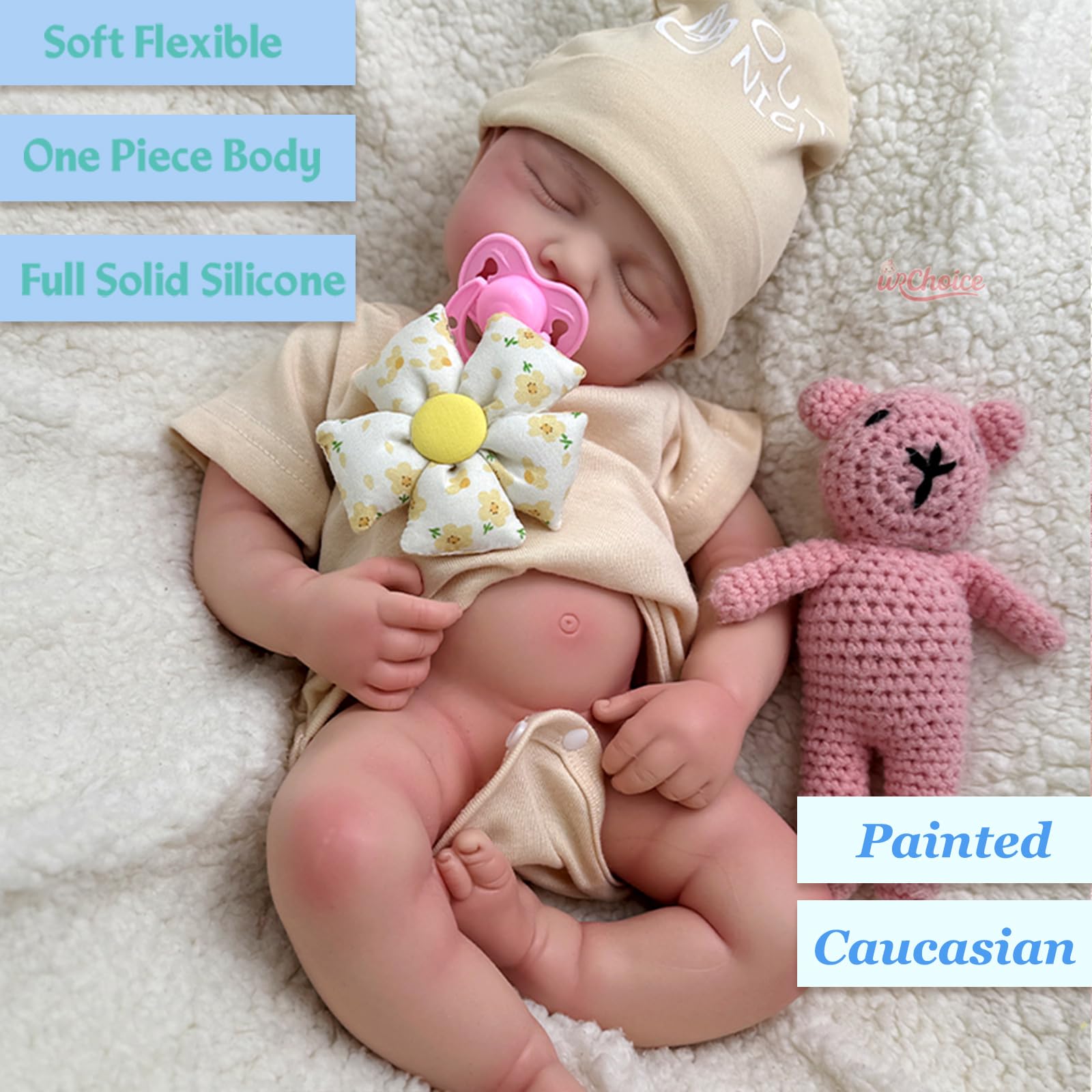 Amazon.com: Full Silicone Body Baby Doll with Mouth That Opens