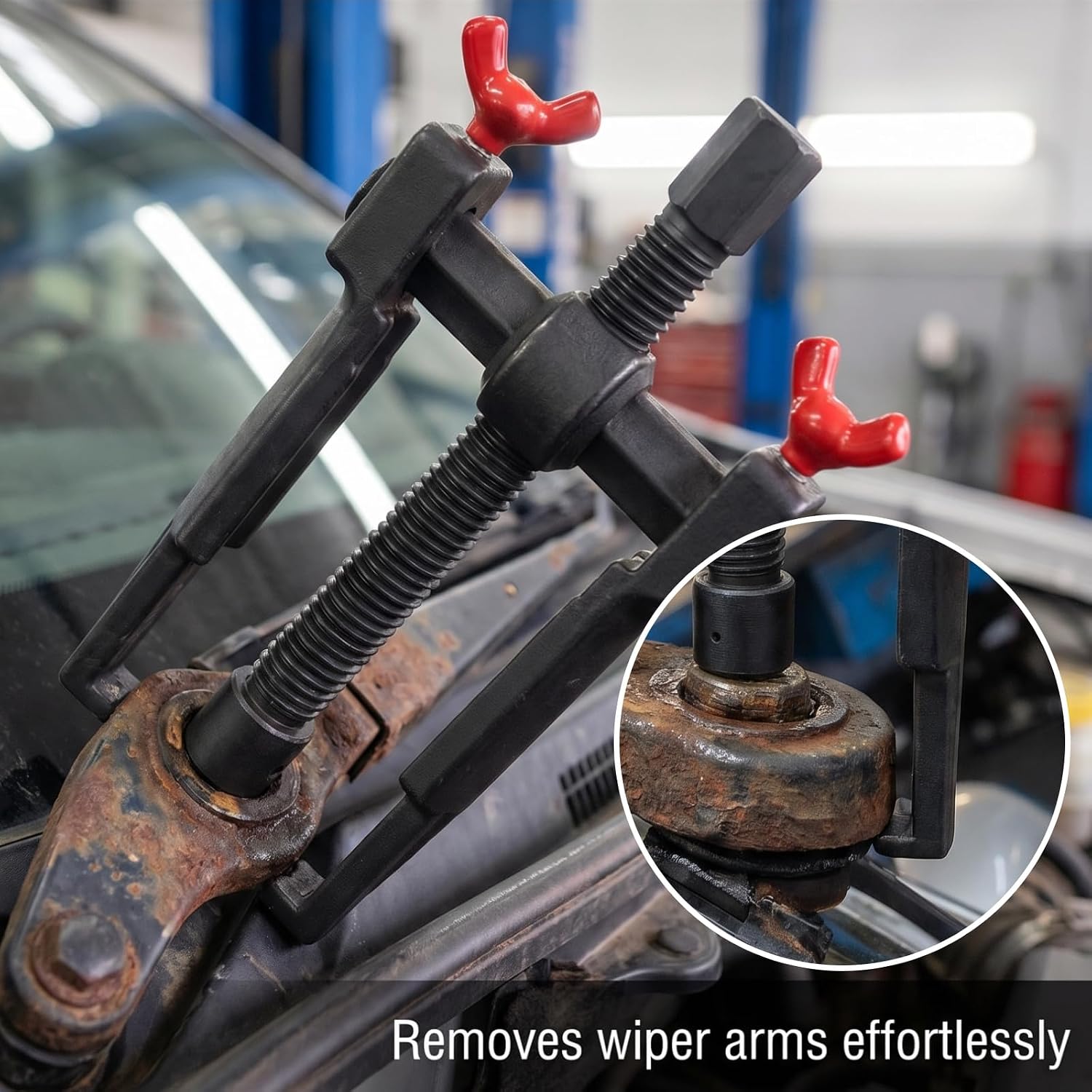 ChgImposs Adjustable 4 Jaws Windshield Wiper Arm Puller, Heavy Duty Carbon Steel Battery Terminal Removal Tool
